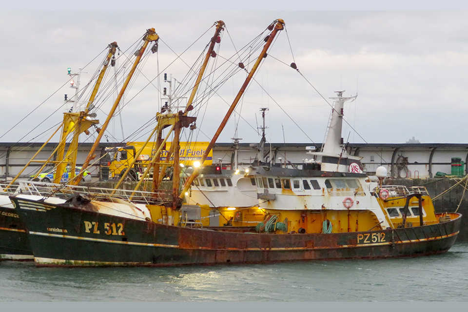 Fatal accident on the beam trawler Cornishman with loss of 1 life